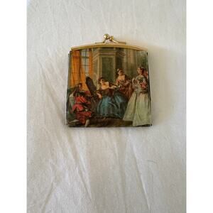 Vtg Italian Coin Change Purse Kiss Locke